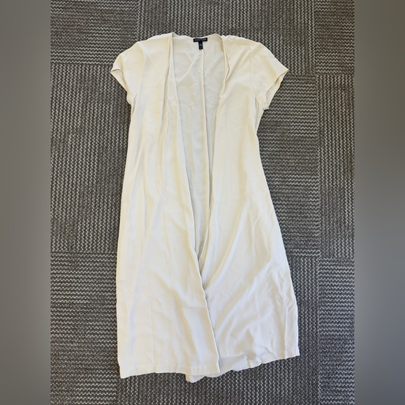 Eileen Fisher 100% Silk Cream Duster Vest, size S - Picture 2 of 6